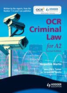 Image for Ocr Criminal Law A2 2nd Ed Ebk