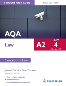 Image for AQA A2 lawUnit 4 (section C),: Concepts of law