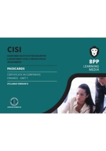 Image for CISI Certificate in Corporate Finance Unit 1 Passcards Syllabus Version 8