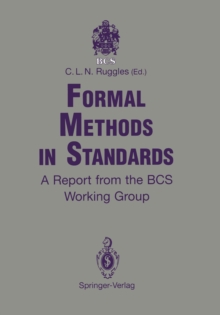 Image for Formal Methods in Standards: A Report from the BCS Working Group