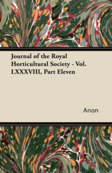 Image for Journal of the Royal Horticultural Society - Vol. LXXXVIII, Part Eleven