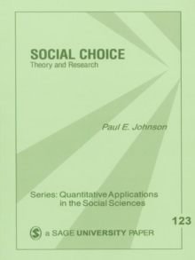 Image for Social Choice: Theory and Research