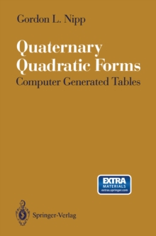 Image for Quaternary Quadratic Forms: Computer Generated Tables