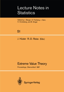 Image for Extreme Value Theory: Proceedings of a Conference held in Oberwolfach, Dec. 6-12, 1987