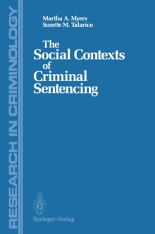 Image for Social Contexts of Criminal Sentencing