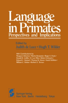 Image for Language in Primates: Perspectives and Implications