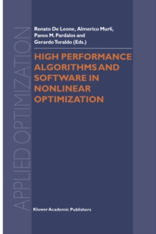 Image for High Performance Algorithms and Software in Nonlinear Optimization