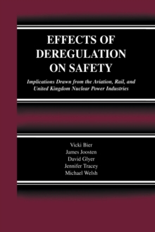 Image for Effects of Deregulation on Safety : Implications Drawn from the Aviation, Rail, and United Kingdom Nuclear Power Industries