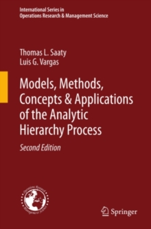 Image for Models, Methods, Concepts & Applications of the Analytic Hierarchy Process