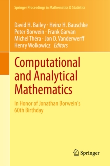 Image for Computational and Analytical Mathematics: In Honor of Jonathan Borwein's 60th Birthday