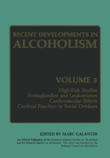 Image for Recent Developments in Alcoholism: Volume 3