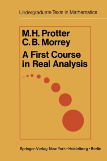 Image for A First Course in Real Analysis