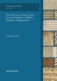 Sub-Loco Notes in the Former Prophets of Biblia Hebraica Stuttgartensia