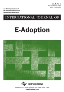 Image for International Journal of E-Adoption, Vol 5 ISS 1