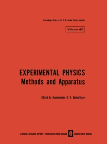 Image for Experimental Physics: Methods and Apparatus