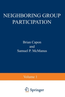 Image for Neighboring Group Participation : Volume 1 Withdrawn