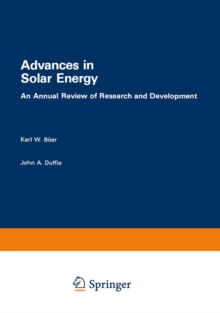 Image for Advances in Solar Energy: An Annual Review of Research and Development, Volume 1 * 1982