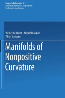 Image for Manifolds of Nonpositive Curvature