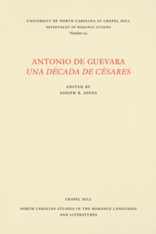 Image for Antonio De Guevara Una Decada De Cesares
