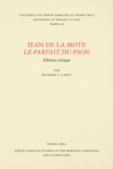 Image for Jean de la Mote: Le Parfait du paon: Edition critique