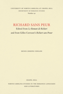 Image for Richard sans Peur: Edited from Le Romant de Richart and from Gilles Corrozet's Richart sans Peour