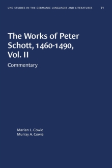 Image for The Works of Peter Schott, 1460-1490, Vol. II