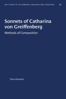 Image for Sonnets of Catharina von Greiffenberg : Methods of Composition