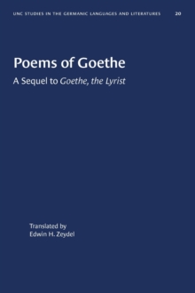 Image for Poems of Goethe : A Sequel to "Goethe, the Lyrist