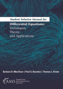 Image for Student Solution Manual for Differential Equations : Techniques, Theory, and Applications