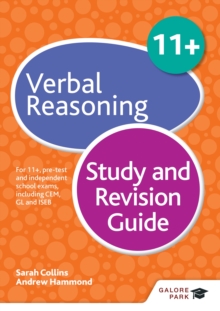 Image for 11+ verbal reasoning: for 11+, pre-test and independent school exams including CEM, GL and ISEB. (Study and revision guide)