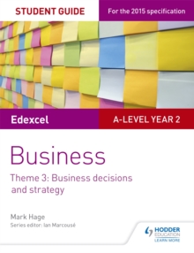 Image for Edexcel A-level Business Student Guide: Theme 3: Business decisions and strategy