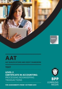 Image for AAT Processing Bookkeeping Transactions : Study Text