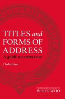 Image for Titles and forms of address  : a guide to correct use