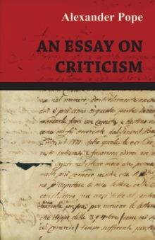 Image for An Essay on Criticism
