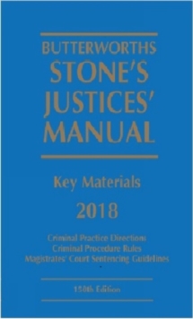 Image for Butterworths Stone's Justices' Manual 2018