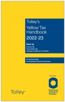 Image for Tolley's yellow tax handbook 2022-23