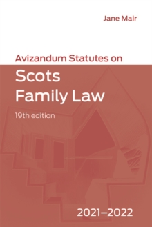 Image for Avizandum statutes on Scots family law: 2021-2022