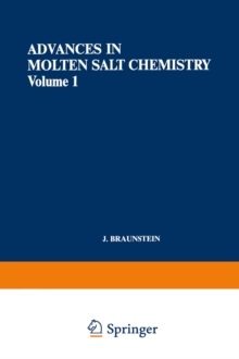 Image for Advances in Molten Salt Chemistry: Volume 1