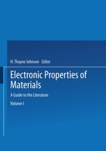 Image for Electronic Properties of Materials: A Guide to the Literature