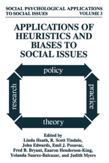 Image for Applications of Heuristics and Biases to Social Issues
