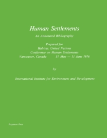 Image for Human Settlements: An Annotated Bibliography