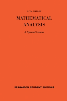 Image for Mathematical analysis: a special course