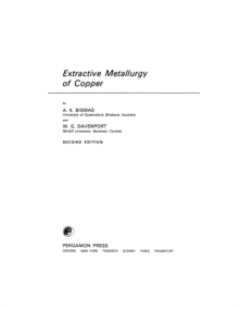 Image for Extractive Metallurgy of Copper: International Series on Materials Science and Technology