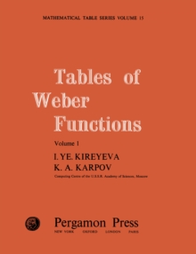 Image for Tables of Weber Functions: Mathematical Tables, Vol. 1