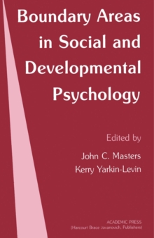 Image for Boundary Areas in Social and Developmental Psychology