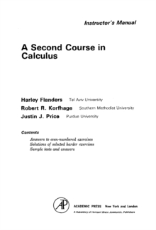 Image for A second course in calculus