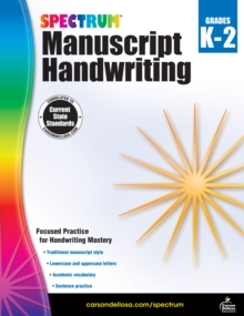 Image for Spectrum Manuscript Handwriting, Grades K - 2