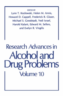 Image for Research Advances in Alcohol and Drug Problems: Volume 10