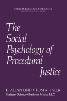 Image for The Social Psychology of Procedural Justice