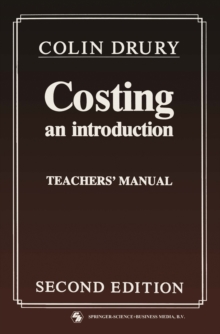 Image for Costing: An introduction Teachers' Manual